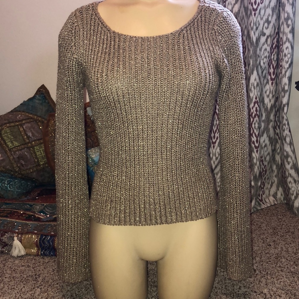 THE LIMITED Metallic Knitted Blouse